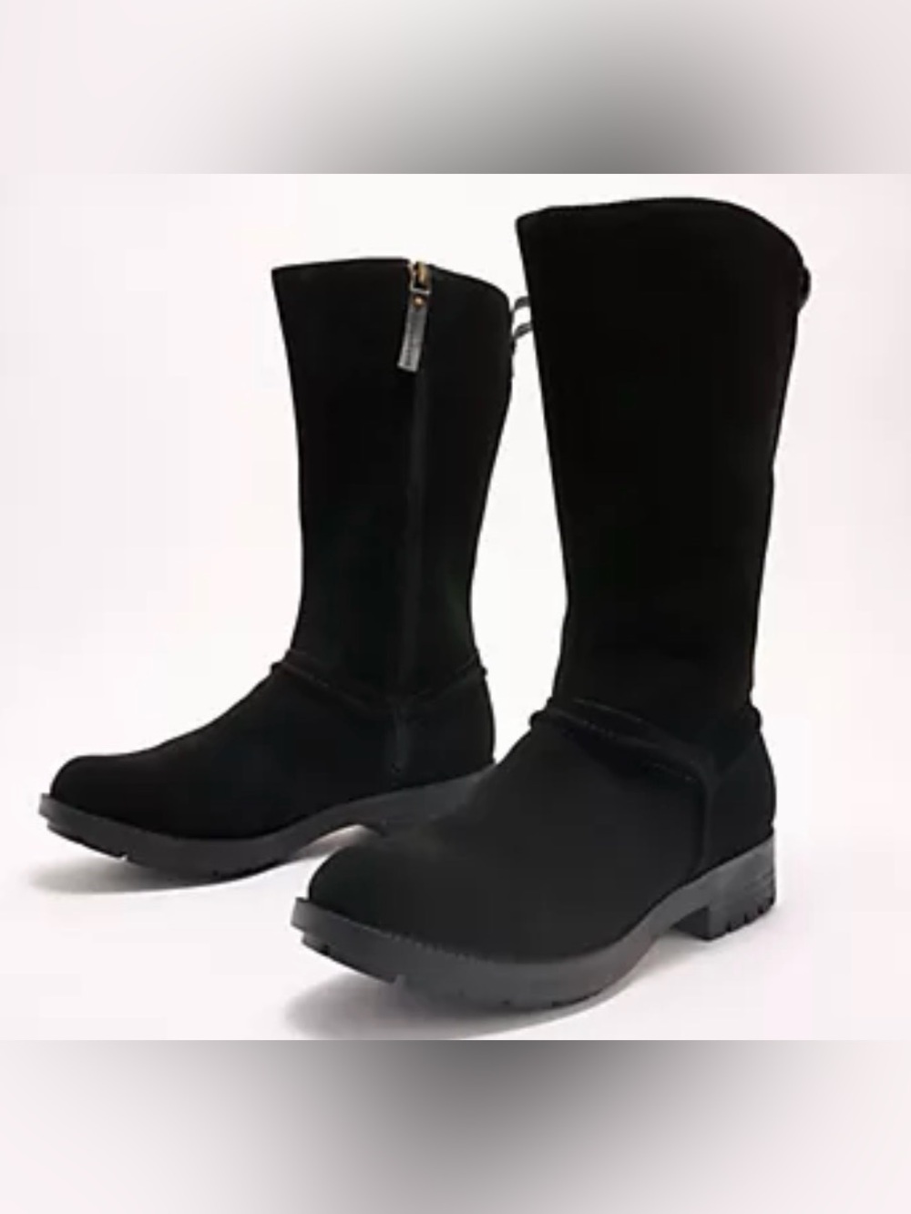 Revitalign Women's Orthotic Suede Black Mid Calf Boot, US Size 8 B Linden